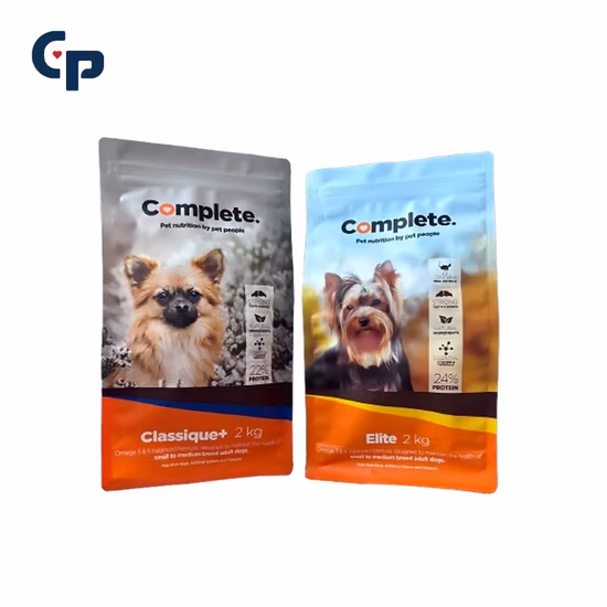 Papier d'aluminium impression brillante mate collations de chat de chien de compagnie recyclables écologiques traiter café thé fermeture à glissière à fond plat emballage en plastique alimentaire sac de poche debout