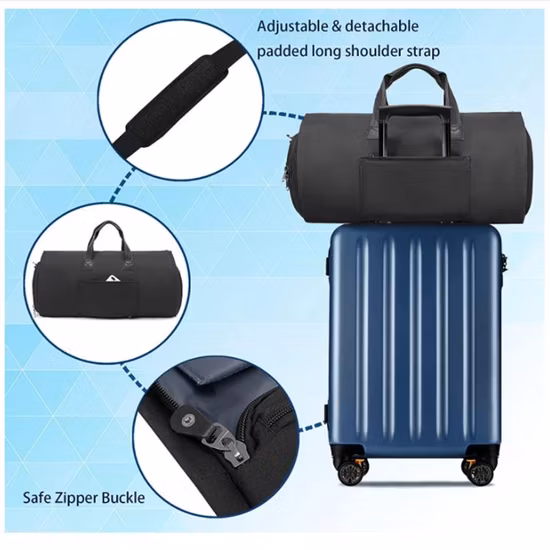 Sac à vêtements Convertible avec bandoulière compartiment à chaussures sacs de costume de voyage sac de sport 2 en 1