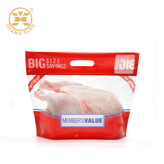 Emballage alimentaire Portable en plastique à impression personnalisée de 3kg, Doypack, sac Mylar à fermeture éclair avec fenêtre pour poulet rôti Pollo Asado